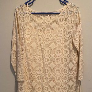 Sweet lace ivory dress